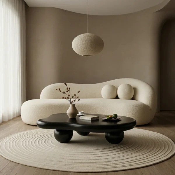 Sphere Black Irregular Coffee Table